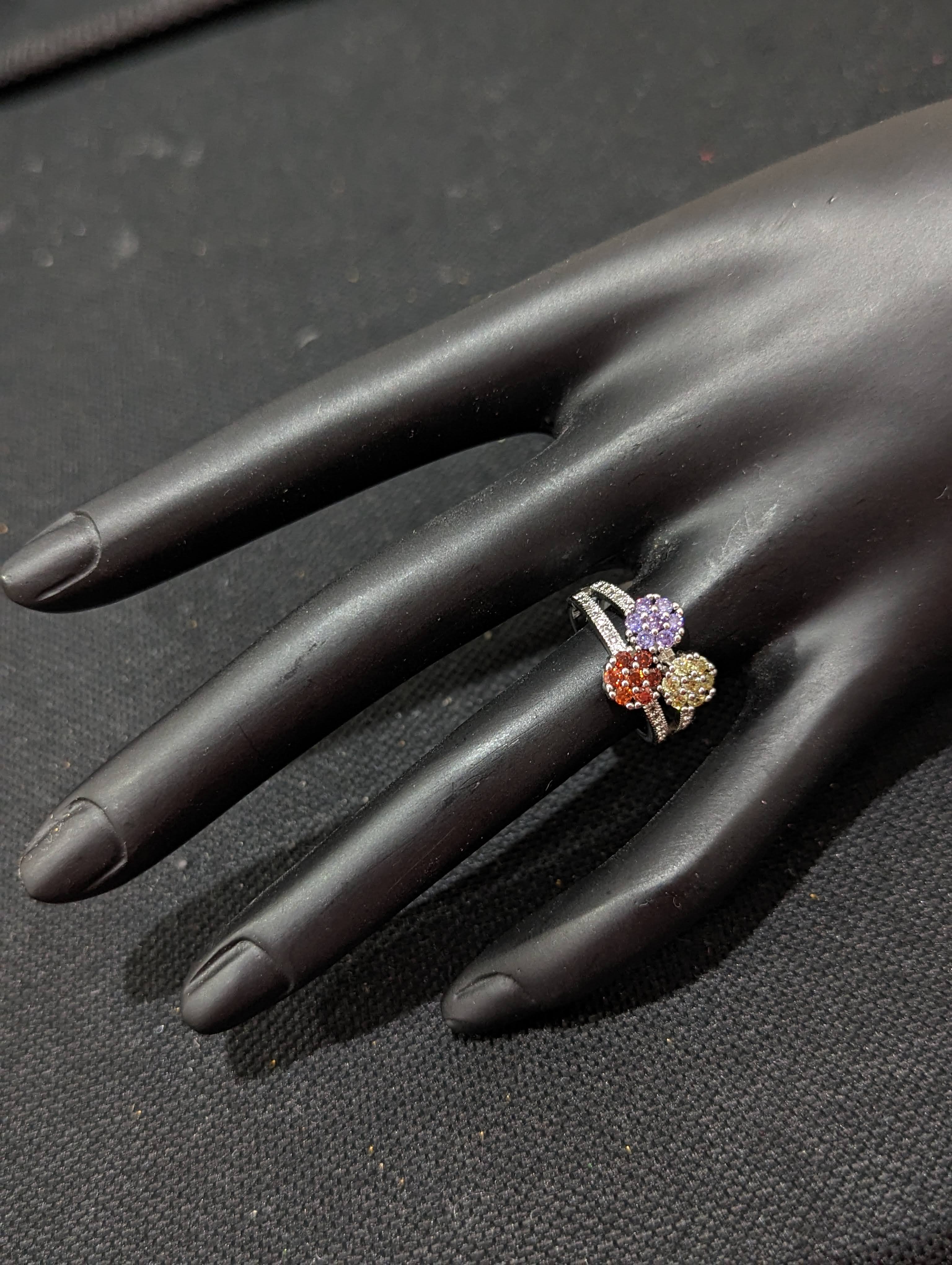 Ava Fleur' Princess Cut Morganite & Diamond Gold Floral Ring